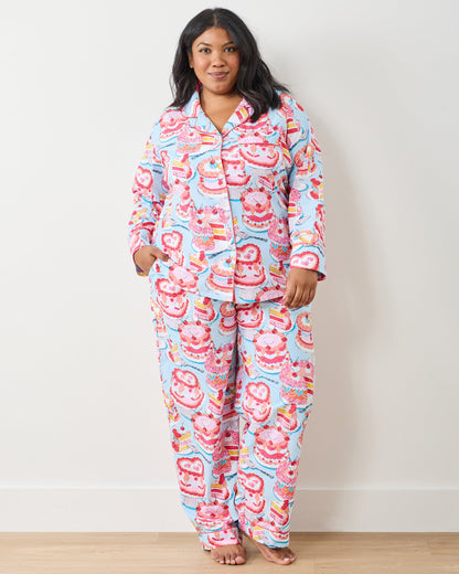 Vintage Cakes - Long PJ Set - Blue Buttercream
