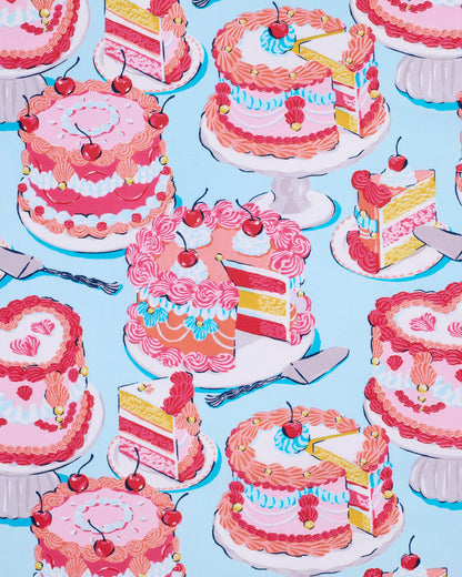Vintage Cakes - Long PJ Set - Blue Buttercream