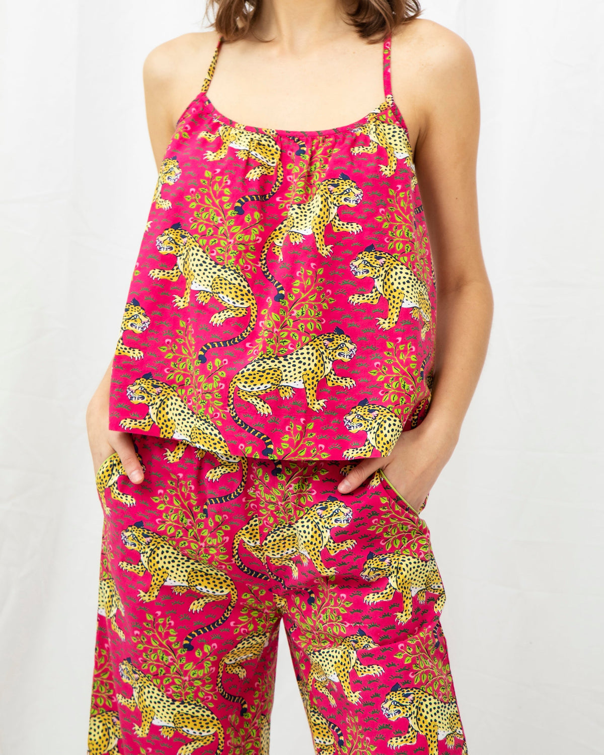 Bagheera - Cami Cropped Set - Hot Pink