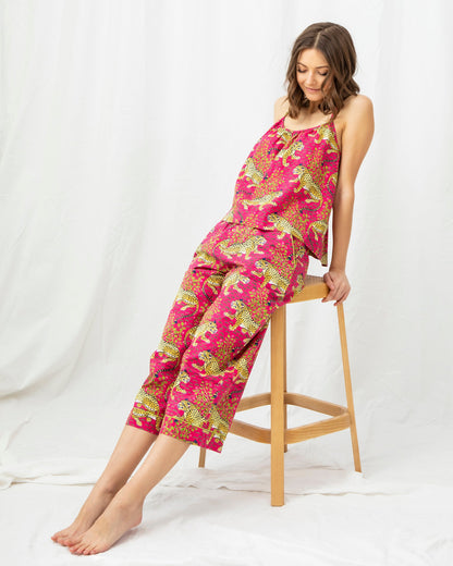 Bagheera - Cami Cropped Set - Hot Pink